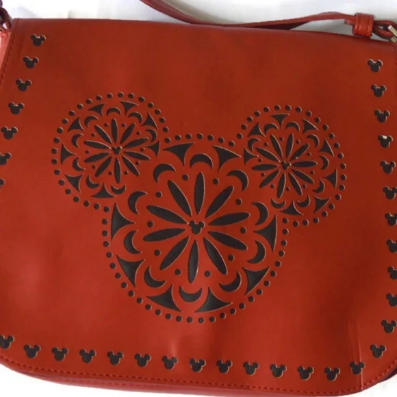 Disney Mickey Mouse Laser Cut Icon Red Crossbody Bag by Very Bradley - Picture 6 of 12